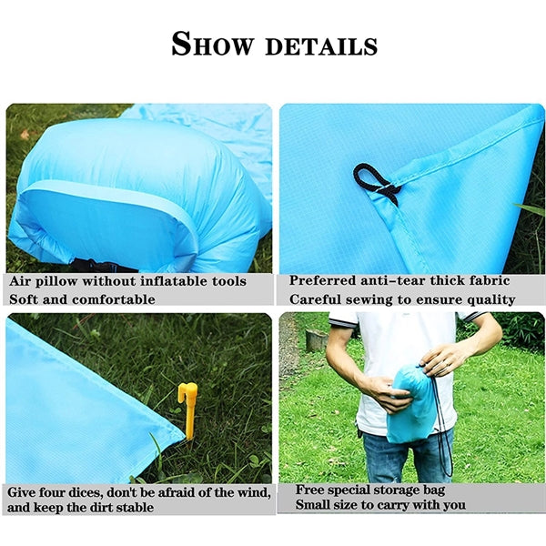 Beach Mat with Inflatable Pillow