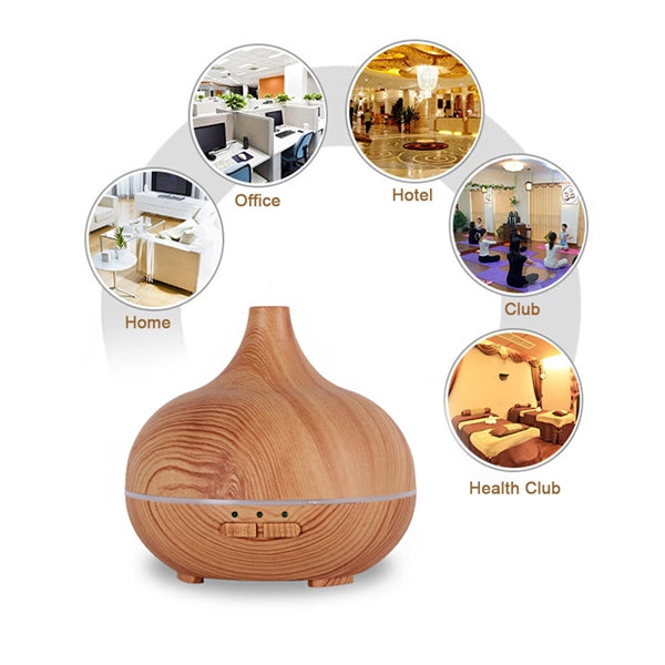 Wood Grain Cold Fog Mute Humidifier 10oz