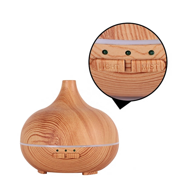 Wood Grain Cold Fog Mute Humidifier 10oz