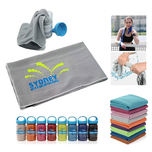 Fast Drying Microfiber Cooling Towel with Carabiner Case