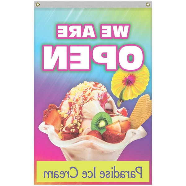 4' x 6' Standard Single Reverse Polyester Vertical Banners