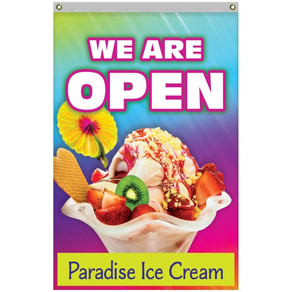 4' x 6' Standard Double Sided Polyester Vertical Banners