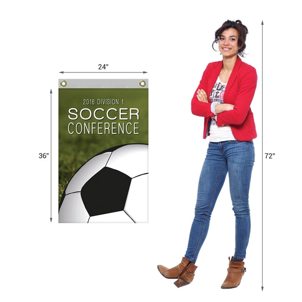 2' x 3' Standard Single Reverse Polyester Vertical Banners