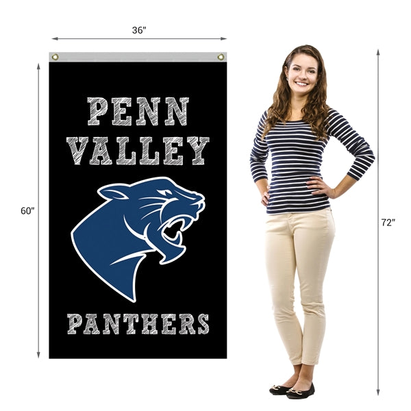 3' x 5' Standard Single Reverse Polyester Vertical Banners