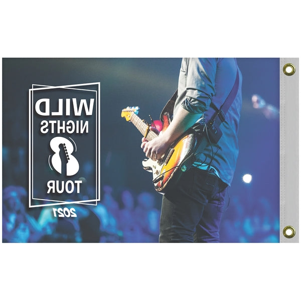 2' x 3' Promotional Polyester Single Reverse Flag