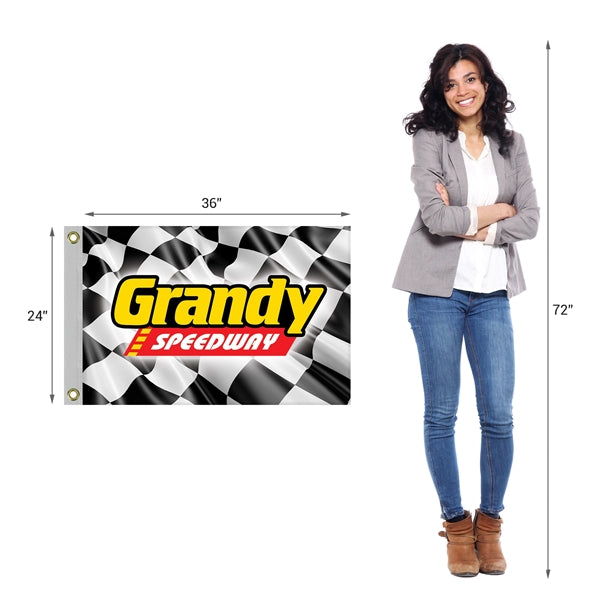 2' x 3' Promotional Polyester Single Reverse Flag