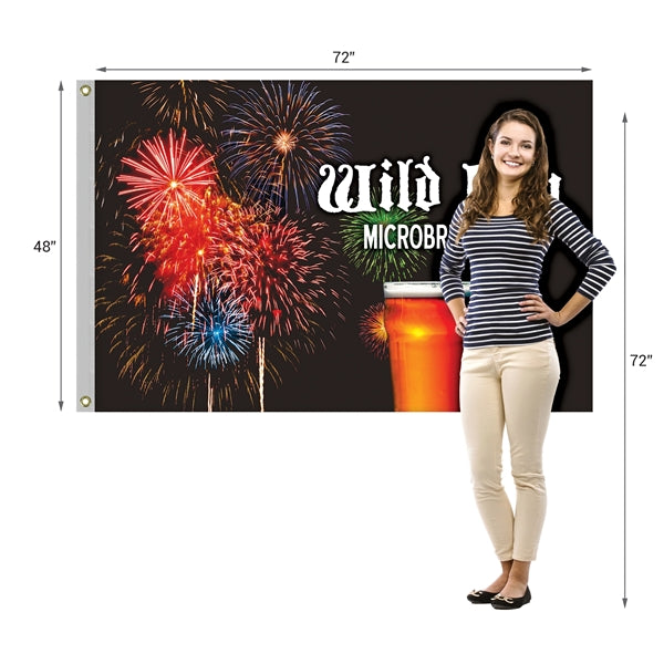 4' x 6' Promotional Polyester Single Reverse Flag