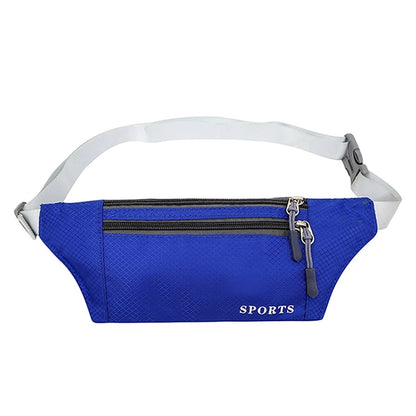 3 Zipper Adjustable Waist Strap Fanny Pack