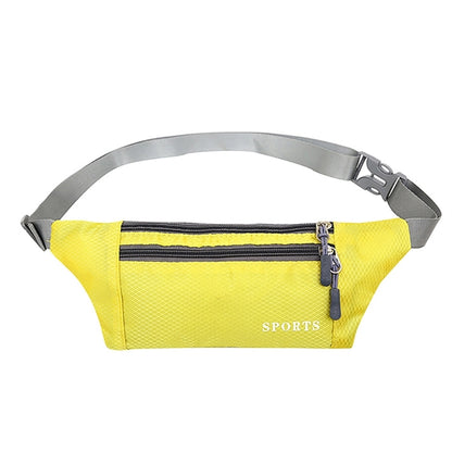 3 Zipper Adjustable Waist Strap Fanny Pack