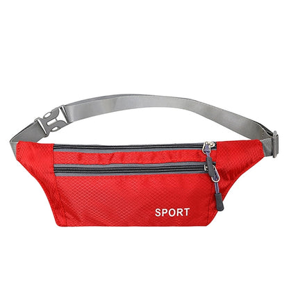 3 Zipper Adjustable Waist Strap Fanny Pack