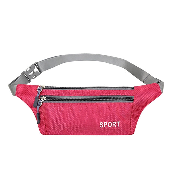 3 Zipper Adjustable Waist Strap Fanny Pack