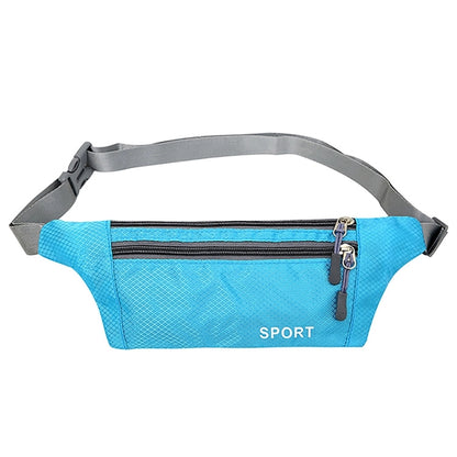 3 Zipper Adjustable Waist Strap Fanny Pack