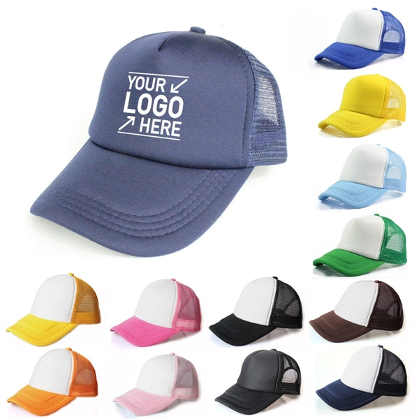 Two Tone Trucker Hat Summer Mesh Cap with Adjustable Snapbac