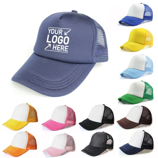 Two Tone Trucker Hat Summer Mesh Cap with Adjustable Snapbac