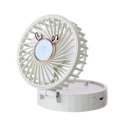 Personal Mini Fan With Makeup Mirror and LED Ring Light