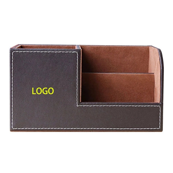 Faux Leather Pen Cup Set
