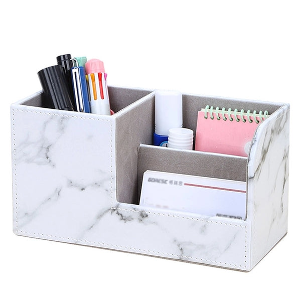 Faux Leather Pen Cup Set