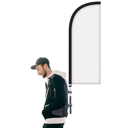 Basic Double Sided Half Drop Style Backpack Flag Kit