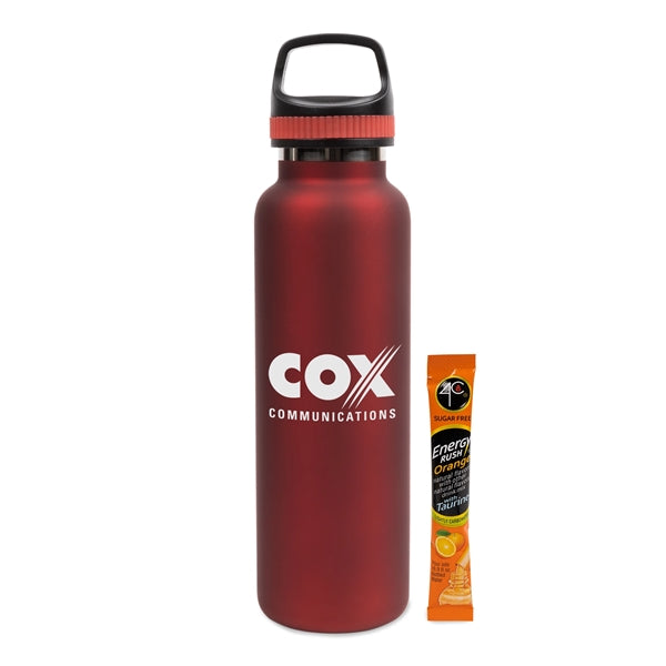 20 Oz Stainless Steel Insulated Vacuum Bottle w/Energy Mix