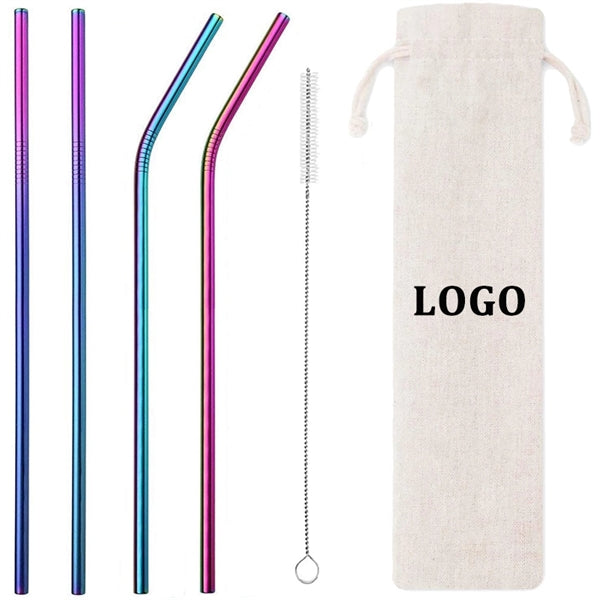 Set of 4 Stainless Steel Straws