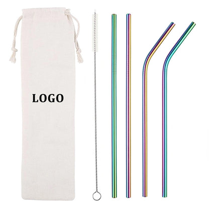 Set of 4 Stainless Steel Straws