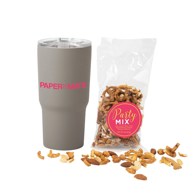 Soft Touch Tumbler With Party Mix