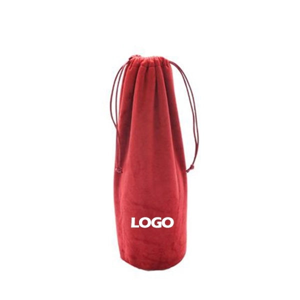 Custom Velvet Bottle Drawstring Gift Bag Dust-proof.