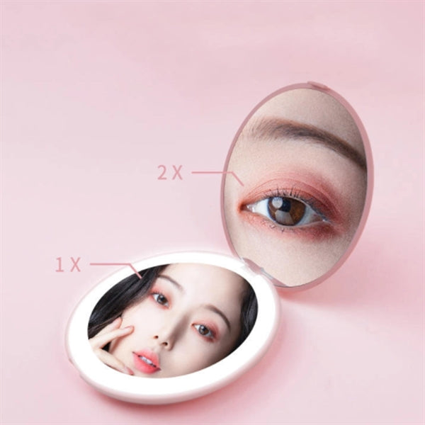 Portable LED Folding Mirror
