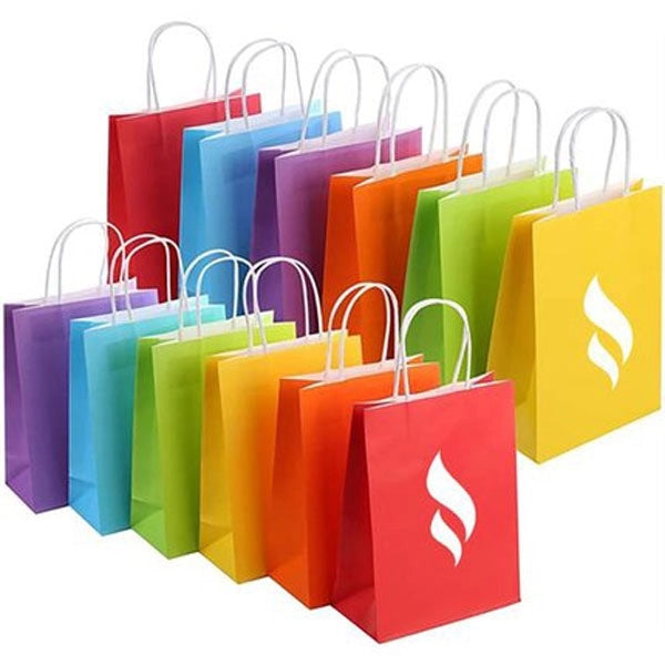 Colored Paper Gift Tote Bags.