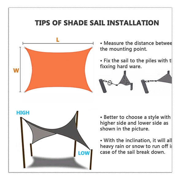 10' x 10' Outdoor Sun Shade Sail Canopy