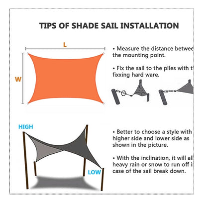 10' x 10' Outdoor Sun Shade Sail Canopy