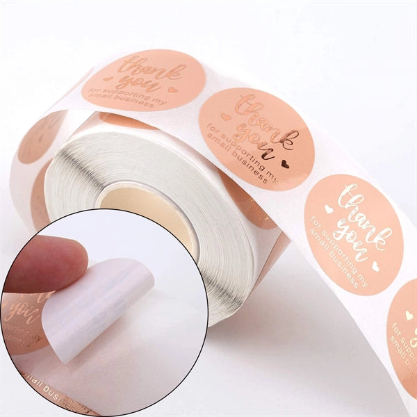 Thank You  Adhesive Label Stickers, 500 Stickers per Roll,