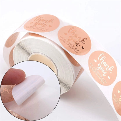 Thank You  Adhesive Label Stickers, 500 Stickers per Roll,