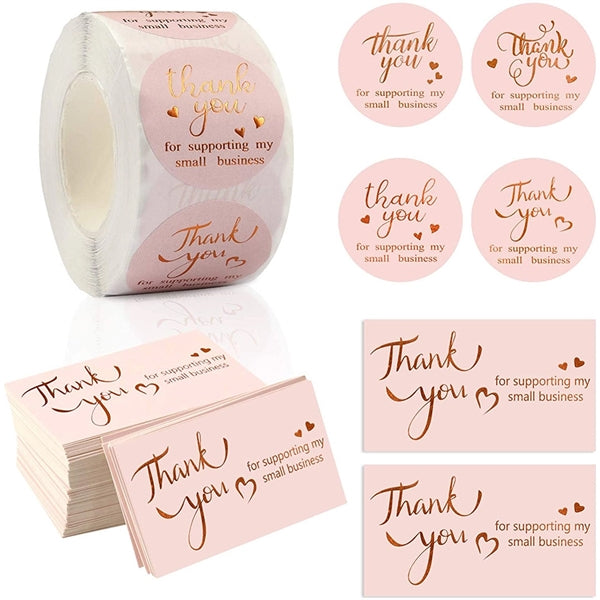 Thank You  Adhesive Label Stickers, 500 Stickers per Roll,