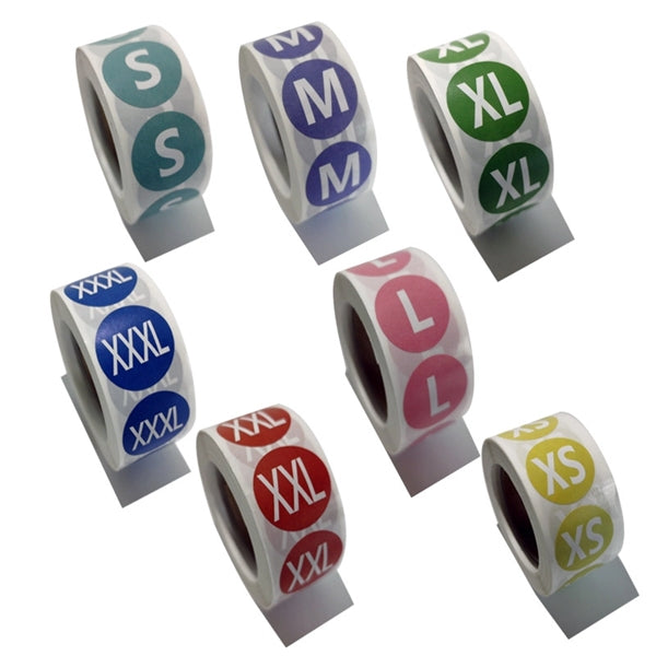 500PCS Clothing Size Sticker Stickers for Clothing T Shirts