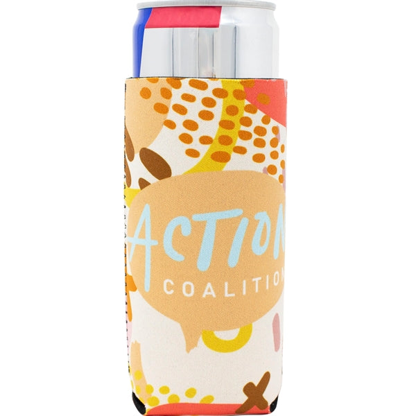 Full Color 12 oz Slim  Neoprene Can Cooler