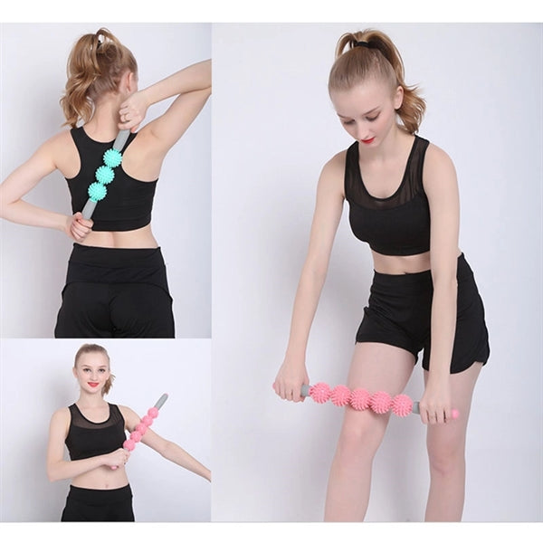 Multifunctional Fitness Yoga Hedgehog Roller Massage Stick
