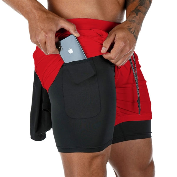 Shorts for running Shorts 2 in 1 Shorts with Zipper Pockets