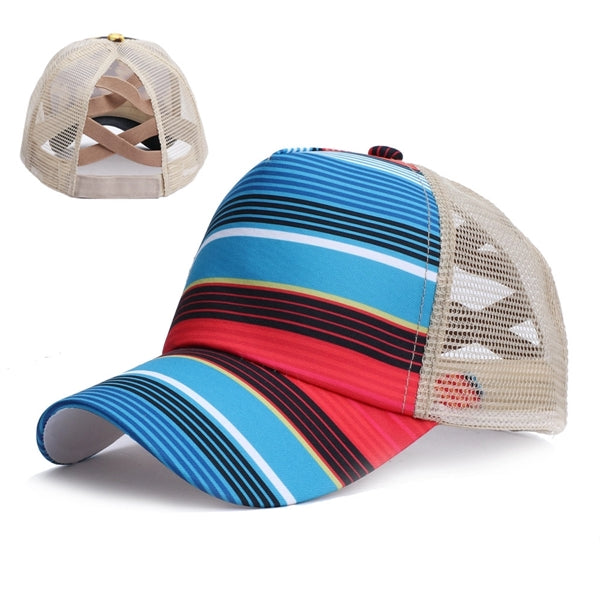 New Fashion Women High Sunflower   Ponytail Baseball cap UPF