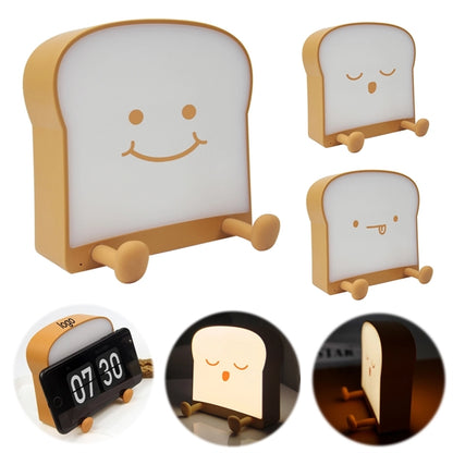 Toast Bread Night Light with Mobile Phone Stand