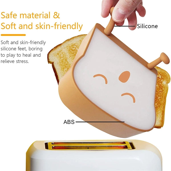 Toast Bread Night Light with Mobile Phone Stand