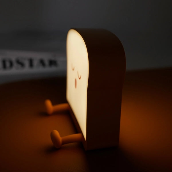 Toast Bread Night Light with Mobile Phone Stand
