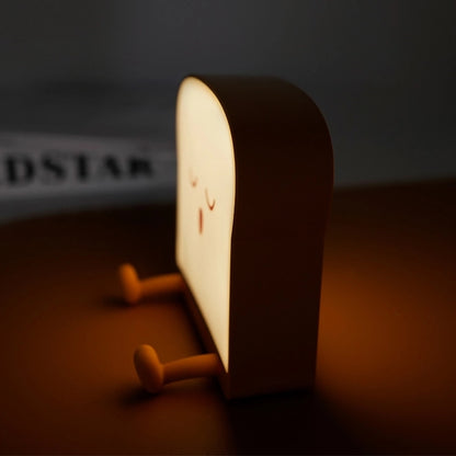 Toast Bread Night Light with Mobile Phone Stand