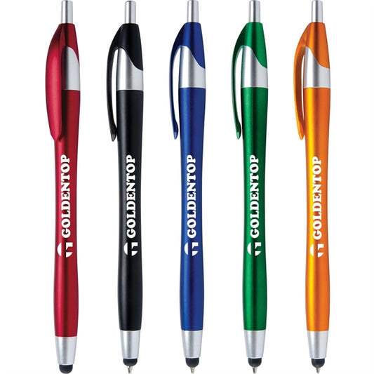 Metallic Colored Stylus Click Pen