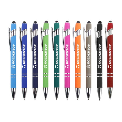Soft Touch Rubberized Incline Aluminum Stylus Pen