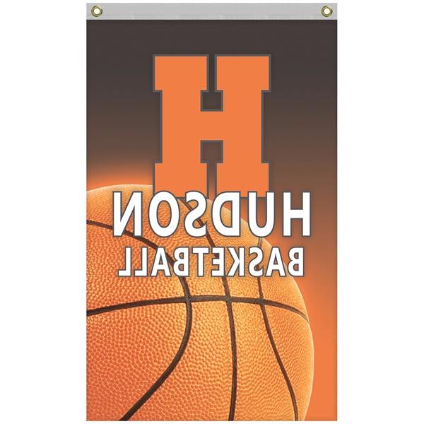 2.5' x 4' Promotional Polyester Single Reverse Vertical Flag
