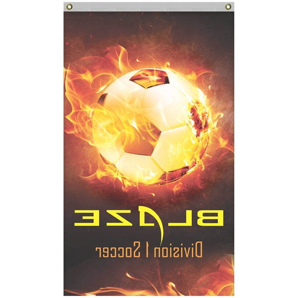 3' x 5' Promotional Polyester Single Reverse Vertical Flag