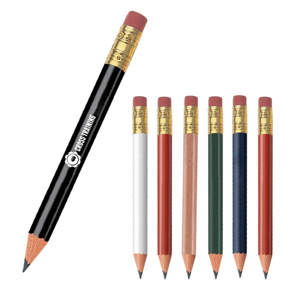 Cylindrical Golf Pencil with Eraser