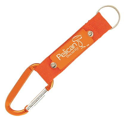 Strap Happy Keychain - Laser Engraved Key Tag with Carabiner