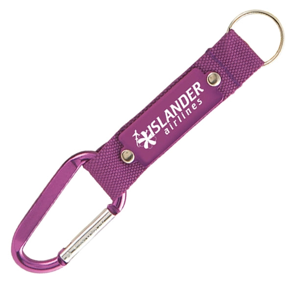 Strap Happy Keychain - Laser Engraved Key Tag with Carabiner